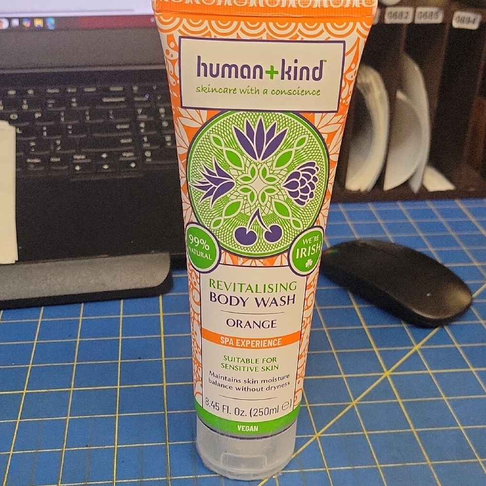 Human+Kind Orange Revitalising Body Wash 250ml New Tube